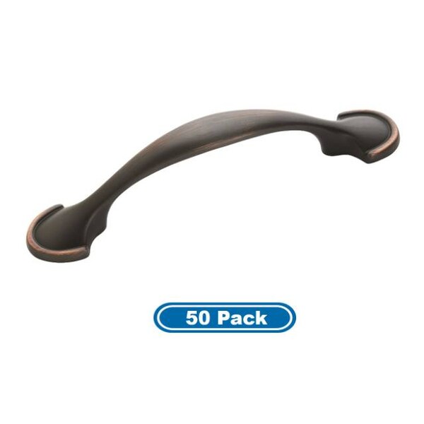 Amerock BP173ORB-50PACK Pack of 50 3" (76 mm) CTC Allison Value Cab Pull ORB - BP173ORB-50PACK