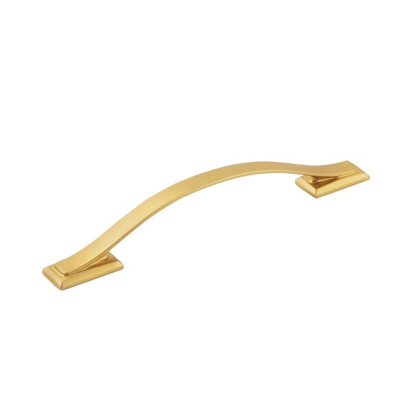 Hickory Hardware Dover Collection Pull 5-1/16 Inch 128mm Center to Center Brushed Golden Brass Finish - H078772BGB