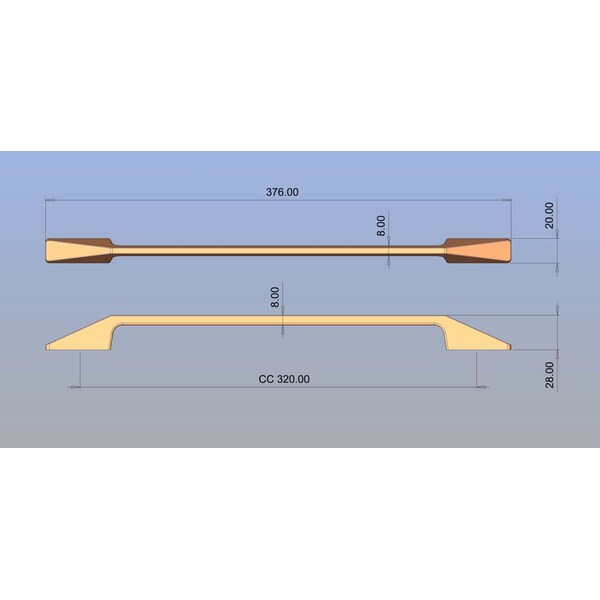 Richelieu 12 5/8 in (320 mm) Center-to-Center Chrome Contemporary Cabinet Pull - BP7238320140