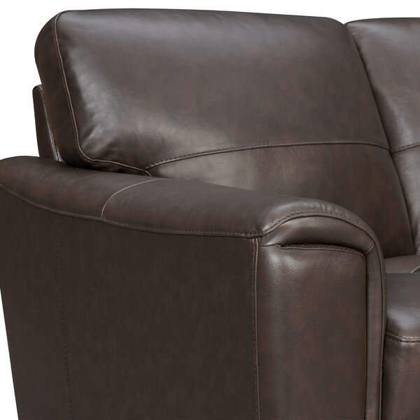 Armen Living Bergen 87" Espresso Genuine Leather Square Arm Sofa - LCBE3ES