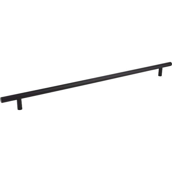 Elements By Hardware Resources 480 mm Center-to-Center Hollow Matte Black Stainless Steel Naples Cabinet Bar Pull - 558SSMB