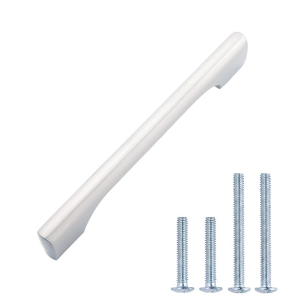 South Main Hardware Wide Die Cast Cabinet Handle, 6.57" Length (6.3" Hole Center), Satin Nickel, 10PK - SH793-SN-10