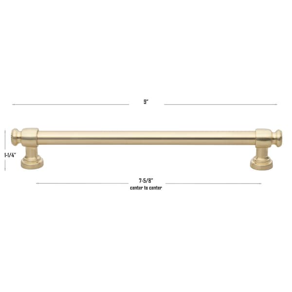 Gliderite Hardware 7-5/8 in. Center to Center Champagne Gold Classic Euro Bar Pull - 4361-192-CHPG - 4361-192-CHPG-1