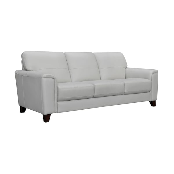 Armen Living Bergen 87" Dove Gray Genuine Leather Square Arm Sofa - LCBE3DV
