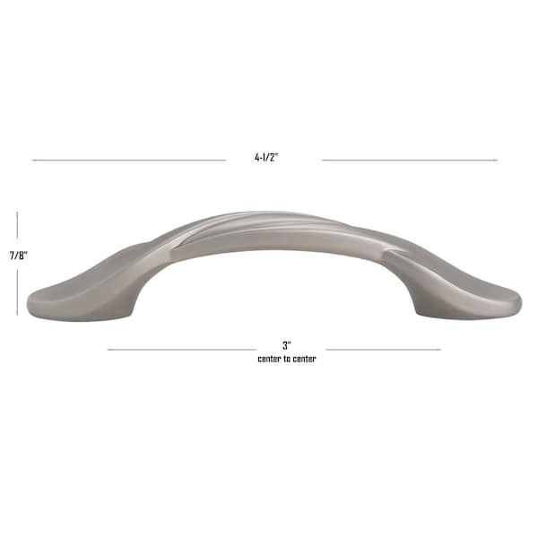 Gliderite Hardware 3 in. Classic Twisted Pull Cabinet Hardware Handle - 87340-GPH, 25PK - 87340-GPH-25