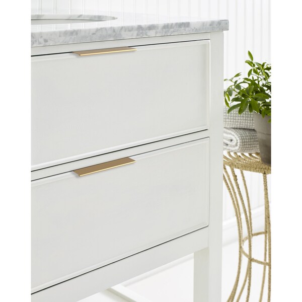 Amerock Edge Pulls 3-3/4 inch 96mm Center-to-Center Champagne Bronze Cabinet Edge Pull - BP36574CZ