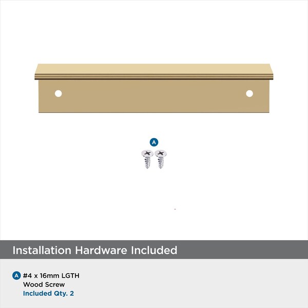 Amerock Edge Pulls 3-3/4 inch 96mm Center-to-Center Champagne Bronze Cabinet Edge Pull - BP36574CZ