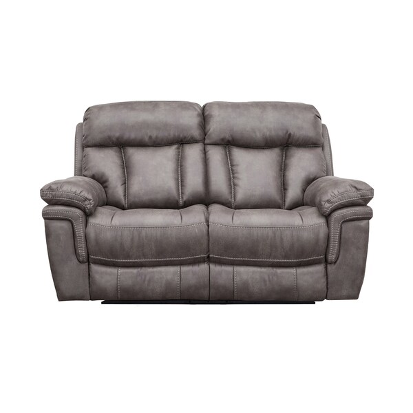Armen Living Estelle Power Loveseat in Gunmetal Fabric - LCES2GM