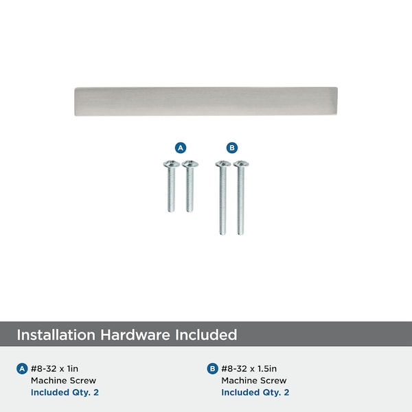 Amerock Monument 3 in 76 mm Center-to-Center Satin Nickel Cabinet Pull - BP36578G10