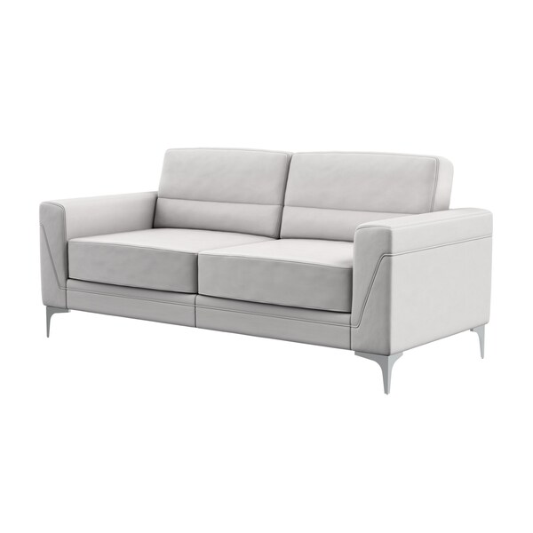 Global Furniture Usa Contemporary PVC U6109 Light Grey Sofa - 1810