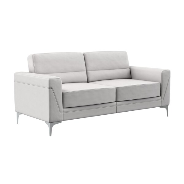 Global Furniture Usa Contemporary PVC U6109 Light Grey Sofa - 1810