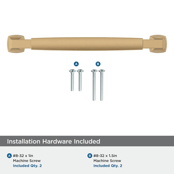 Amerock Stature 6-5/16 in 160 mm Center-to-Center Champagne Bronze Cabinet Pull - BP36889CZ