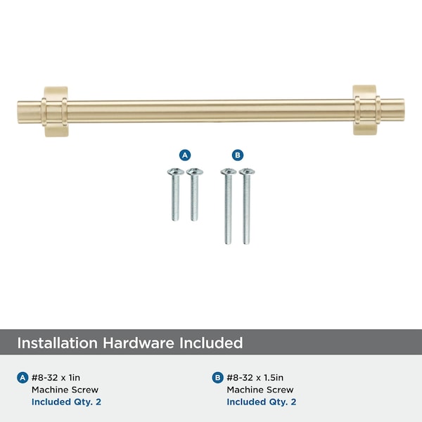 Amerock Davenport 6-5/16 in 160 mm Center-to-Center Champagne Bronze Cabinet Pull - BP36607CZ