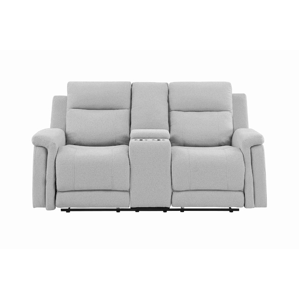 Global Furniture Usa Transitional Fabric U1797 Grey Console Reclining Loveseat - 3314