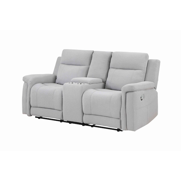 Global Furniture Usa Transitional Fabric U1797 Grey Console Reclining Loveseat - 3314