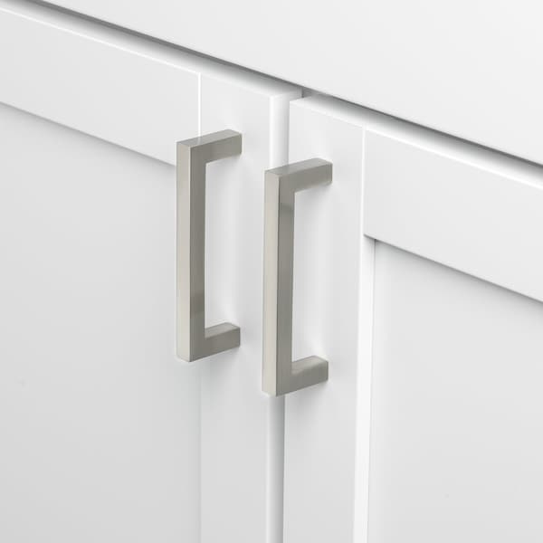Gliderite Hardware 3-3/4 in. Center-To-Center Solid Square Bar Pull - 87226-SN, 5PK - 87226-SN-5