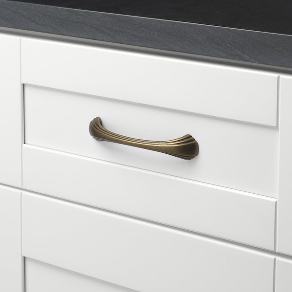 Gliderite Hardware 4-9/16 in. Center to Center Antique Brass Classic Cabinet Pull - 4048-AB, 25PK - 4048-AB-25