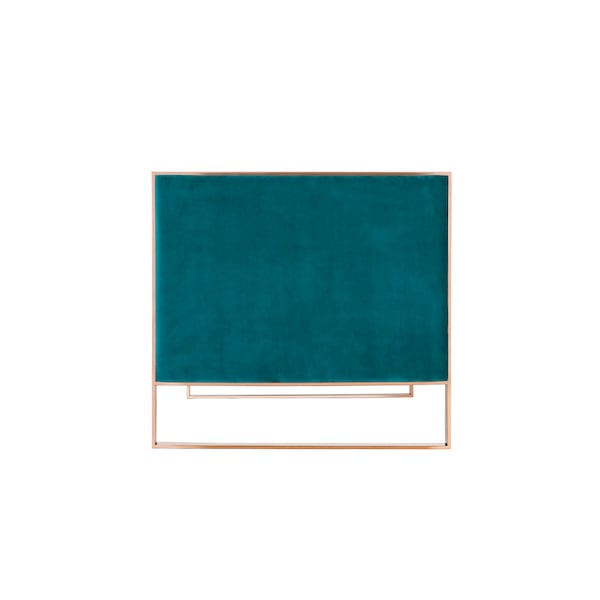 Manhattan Comfort Trillium Loveseat in Aqua Blue and Rose Gold - LS016-TL