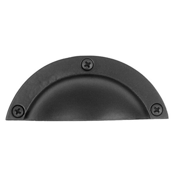 Acorn Mfg Forged Iron Cabinet Cup/Bin Pull - Black - APUBP
