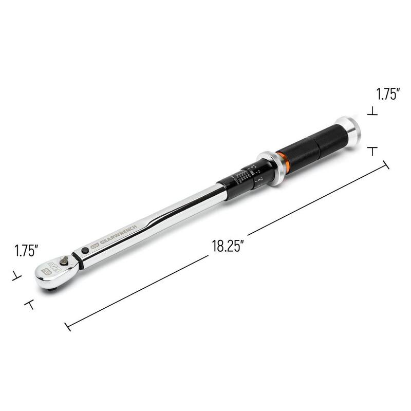 GEARWRENCH 3/8 in. Drive 120XP 10 ft. to 100 ft./lbs. Micrometer Torque Wrench - 85176