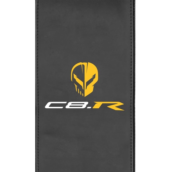 Dreamseat Silver Sofa with C8R Jake Yellow Logo - XZ7759001SOCDBK-PSGMC61125