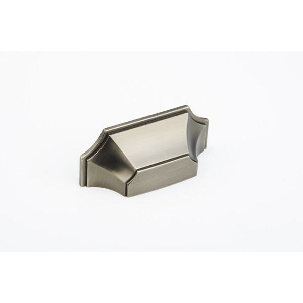 Schaub 3in Center to Center Empire Cup Pull Antique Nickel Finish - 878-AN