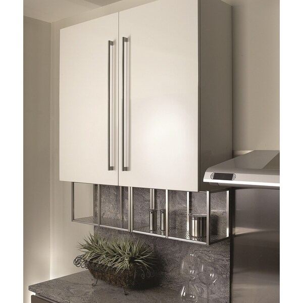 Richelieu 23-5/8 in. (600 mm) Center-to-Center Brushed Nickel Contemporary Drawer Pull - BP446600195