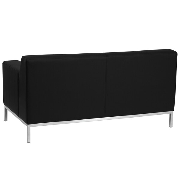 Flash Furniture Loveseat, 31" x 29-1/4", Upholstery Color: Black - ZB-DEFINITY-8009-LS-BK-GG