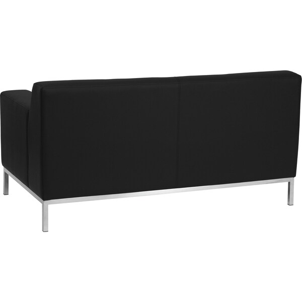 Flash Furniture Loveseat, 31" x 29-1/4", Upholstery Color: Black - ZB-DEFINITY-8009-LS-BK-GG