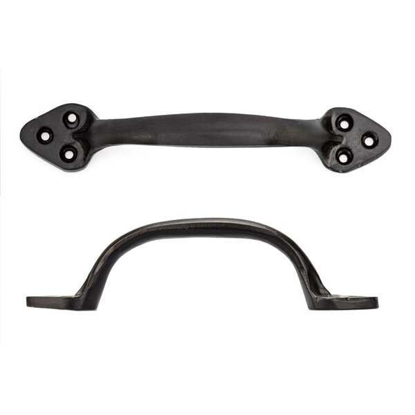 Richelieu 6 13/32 in (163 mm) Center-to-Center Matte Black Traditional Forged Iron Cabinet Pull Sheffield - BP9465150900