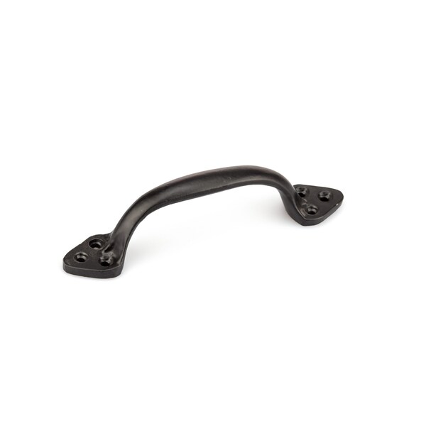 Richelieu 6 13/32 in (163 mm) Center-to-Center Matte Black Traditional Forged Iron Cabinet Pull Sheffield - BP9465150900