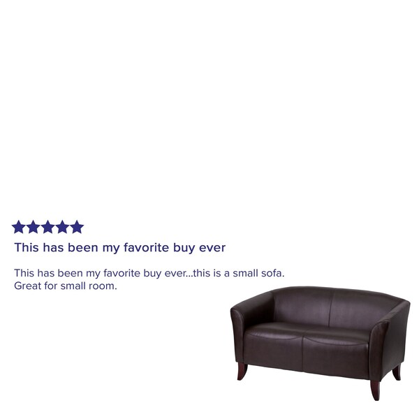 Flash Furniture Loveseat, 29" x 29", Upholstery Color: Brown - 111-2-BN-GG