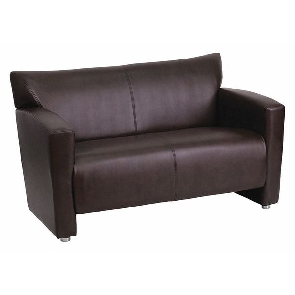 Flash Furniture Loveseat, 30" x 31-1/4", Upholstery Color: Brown - 222-2-BN-GG