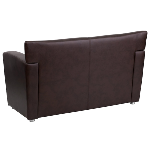 Flash Furniture Loveseat, 30" x 31-1/4", Upholstery Color: Brown - 222-2-BN-GG