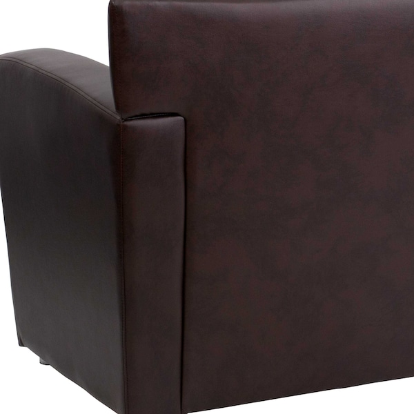 Flash Furniture Loveseat, 30" x 31-1/4", Upholstery Color: Brown - 222-2-BN-GG