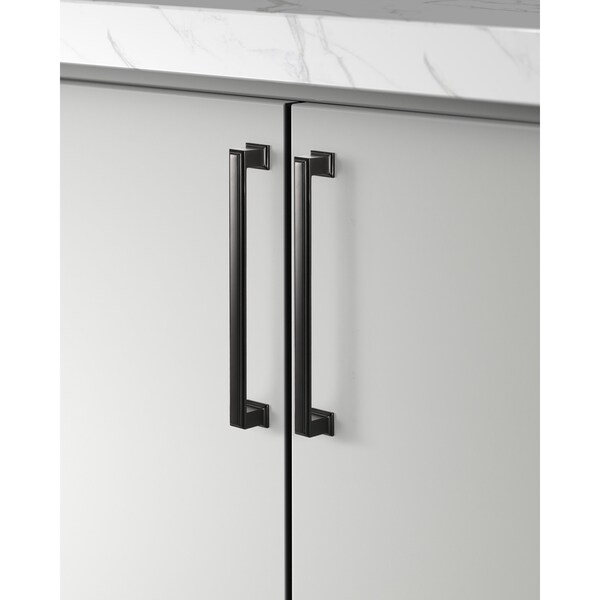 Sapphire Octa Series 7-1/2 in. (192 mm) Center-to-Center Modern Black Cabinet Handle/Pull (5-Pack) - SP-2044A-192-BK-5