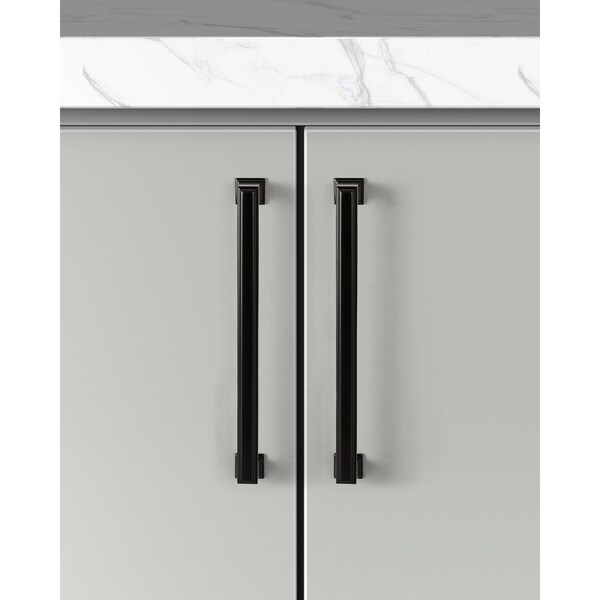 Sapphire Octa Series 7-1/2 in. (192 mm) Center-to-Center Modern Black Cabinet Handle/Pull (5-Pack) - SP-2044A-192-BK-5