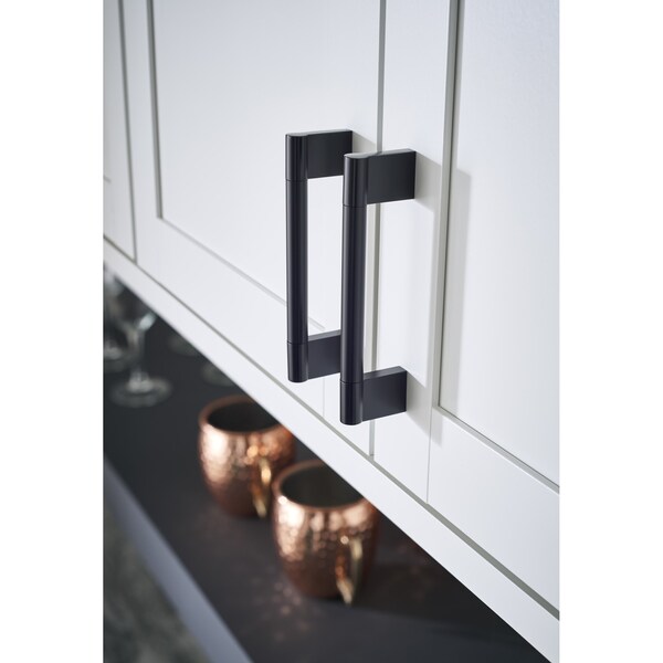 Elements By Hardware Resources 128 mm Center-to-Center Satin Nickel Knox Cabinet Bar Pull - 645-128SN