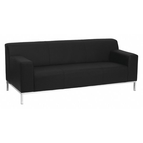 Flash Furniture Sofa, 31" x 29-1/4", Upholstery Color: Black - ZB-DEFINITY-8009-SOFA-BK-GG
