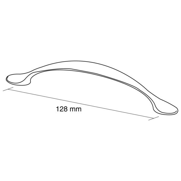 Richelieu 5 1/16 in (128 mm) Center-to-Center Black Nickel Traditional Drawer Pull - BP781591