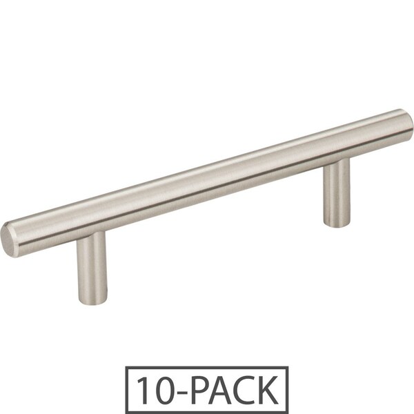 Elements By Hardware Resources 96 mm Center-to-Center Satin Nickel Naples Cabinet Bar Pull,  - 156SN-10