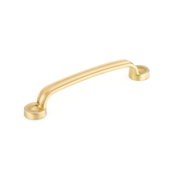 Richelieu 5 1/16 in (128 mm) Center-to-Center Satin Brass Traditional Cabinet Pull - BP8855128160