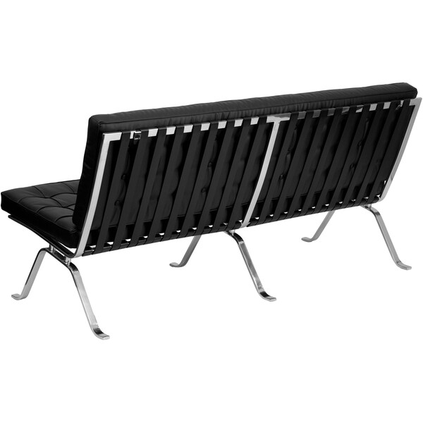Flash Furniture Sofa, 32" x 35", Upholstery Color: Black - ZB-FLASH-801-SOFA-BK-GG