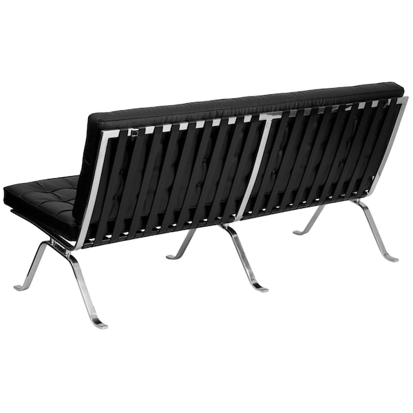 Flash Furniture Sofa, 32" x 35", Upholstery Color: Black - ZB-FLASH-801-SOFA-BK-GG