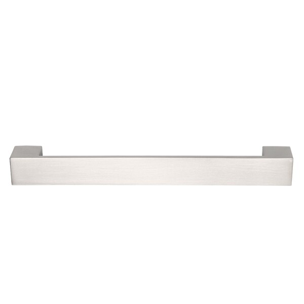 South Main Hardware Short Modern Cabinet Handle, 8.94" Length (7.56" Hole Center), Satin Nickel, 10PK - SH205-SN-10