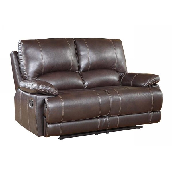 Kd Estanteria Stylish Leather Loveseat, Brown - 41 in. - KD3086709