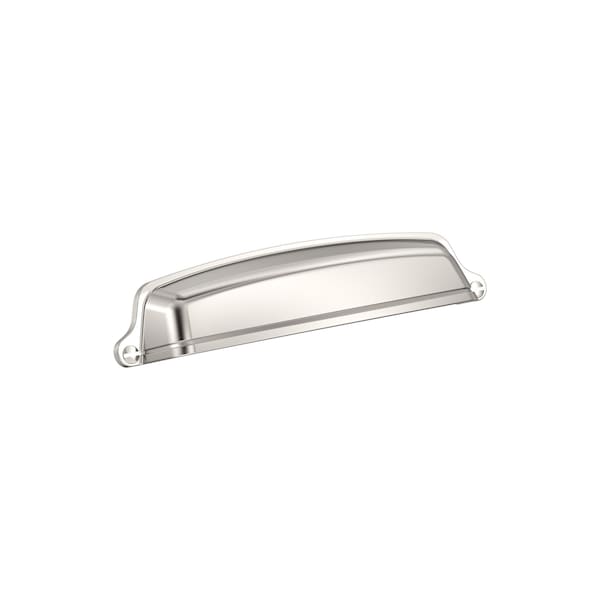 Amerock Stature 5-1/16 inch 128mm Center-to-Center Polished Nickel Cabinet Cup Pull - BP22439PN