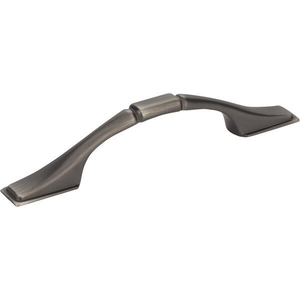 Elements By Hardware Resources 3" Center-to-Center Brushed Pewter Square Hammond Cabinet Pull - 937-3BNBDL