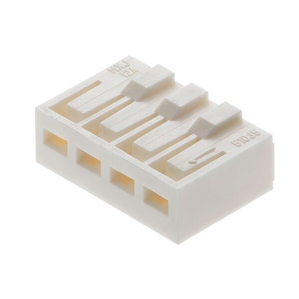 Molex 2.50Mm Pitch, Board-In Crimp Housing, 4 Circuits, Right-Angle, Natural - 2124150400
