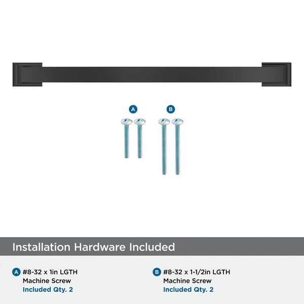 Amerock Candler 10-1/16 inch 256mm Center-to-Center Black Bronze Cabinet Pull - BP29352BBR